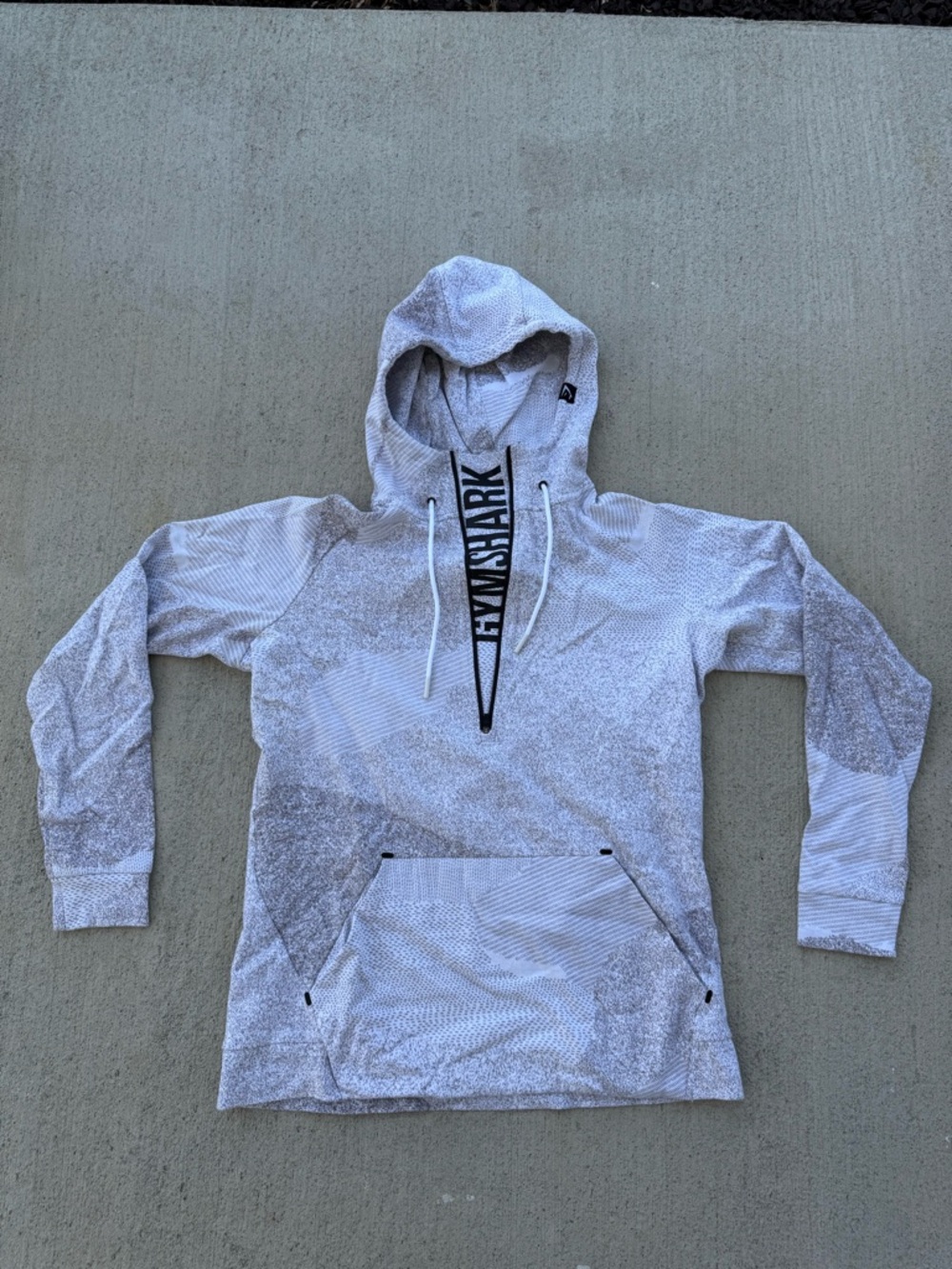 Gymshark Jacquard White Camo OG Pullover Hoodie Sweatshirt RARE Men’s Medium